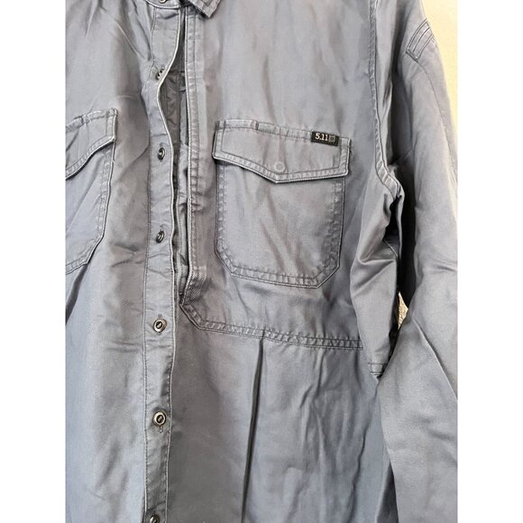 5.11 Tactical Women Long-Sleeve Button-Up Shirt Charcoal Gray Casual Lightweight - Picture 4 of 8